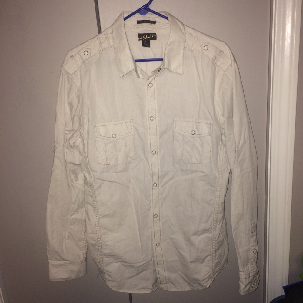 Helix Athletic Fit longsleeve button down white L